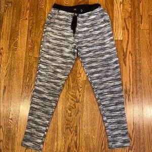 Forever 21 Black and White Drawstring Joggers.